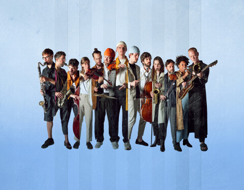 BrainteaserOrchestra Artwork Liggend Blauw (c) Mike Pasarella Floor Rehbach